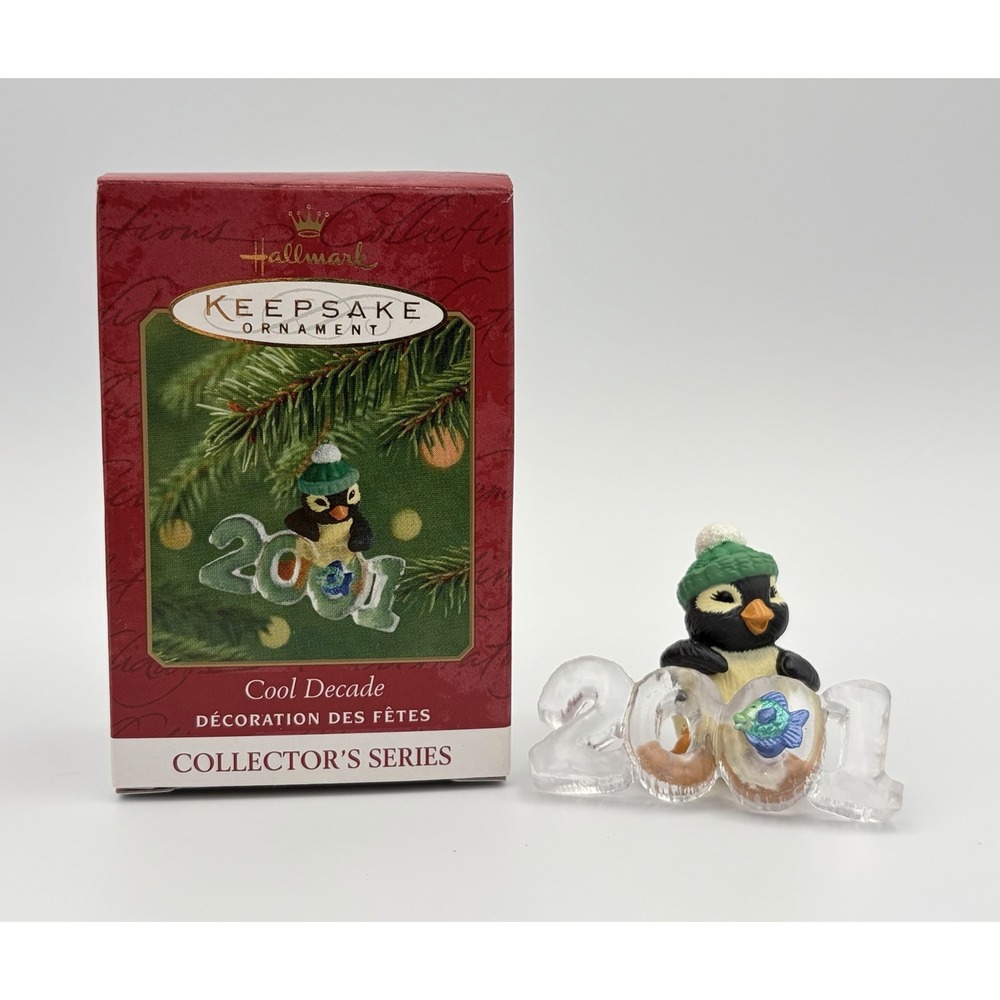 2001 Hallmark Keepsake Ornament Cool Decade Penguin 2nd Series 2 QX6992 Vintage